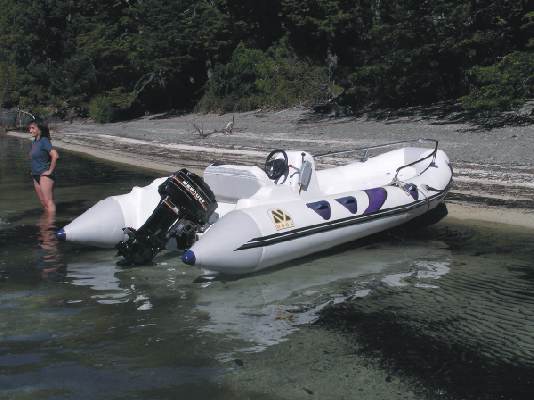 semi rigid inflatable boat in Patagonia Lake fly fishing