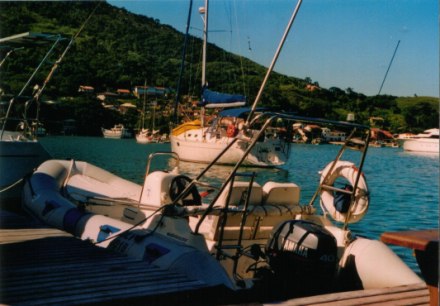 MOON 440 Tourism Rigid Inflatable Boat ribs full equipped diving in brazil