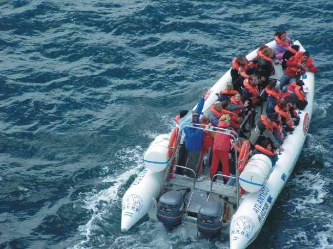 moon 1040 semi rigid inflatable boat transport people load tourism whatch whales dolphins patagonia