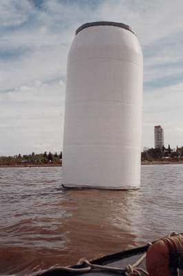 MOON inflatable buoys posters advertising via public advertisements campaigns, balls, cilynders,  donuts, containers, cones, archs, cans , bottles, etc