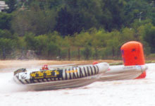 MOON inflatable buoys posters advertising via public advertisements campaigns. regatas, sport events, triathlon, swimming, sail, powerboating, etc