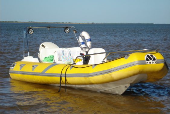 SEMIRRIGIDO USADO /moon 560 sport amarillo con 115 hp arco radar guardamancebo torre butacones.